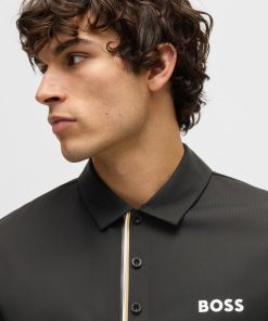 Hugo Boss Polo Shirts-Paddy polo shirt in quick-dry ribbed fabric-hugo 2