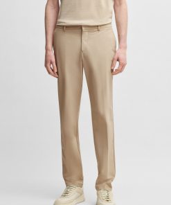 Hugo Boss-Slim-fit trousers in travel-friendly stretch softshell fabric-hugoboss