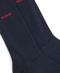 Hugo Boss Socks-Two-pack of regular-length socks in stretch fabric-boss store 2