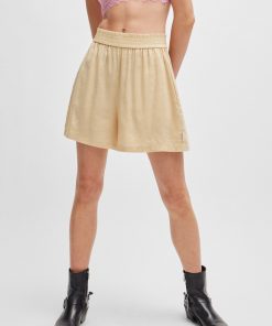 Hugo Boss-Linen-blend shorts with a wide leg-hugo boss near me