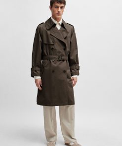 Hugo Boss Jackets and Coats-Double-breasted trench coat-boss hugo