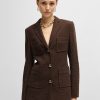 Hugo Boss Tailored Jackets-Extra-slim-fit jacket in tweed-hugo boss store near me 3