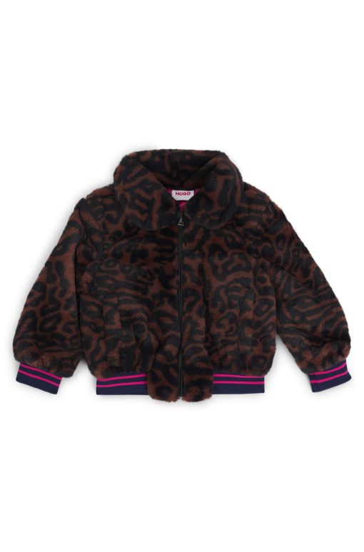 Hugo Boss-Kids' faux-fur jacket with cheetah print-hugo boss store