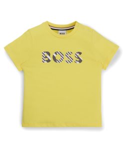 Hugo Boss-Kids’ T-shirt in pure-cotton jersey with embossed logo-boss store near me