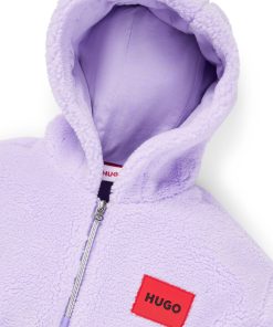 Hugo Boss-Kids’ sherpa hoodie with embroidered rear logo-hugo boss sale 2