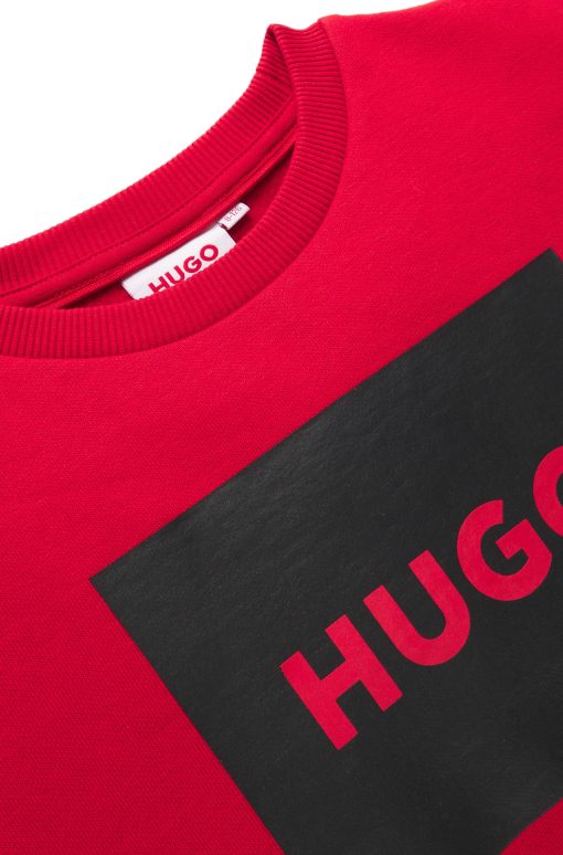 Hugo Boss-Kids' sweatshirt with squared logo print-hugoboss - Image 2