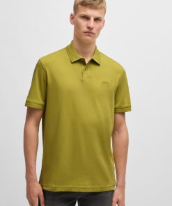 Hugo Boss Polo Shirts-Interlock-cotton polo shirt with logo print-hugo boss sale