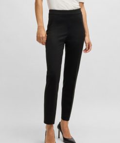 Hugo Boss Pants-Regular-fit trousers in stretch fabric with tapered leg-hugo boss store near me