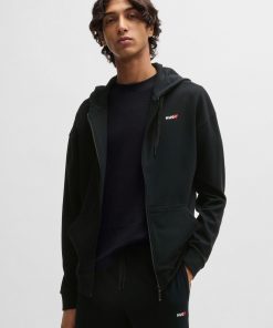 Hugo Boss Sweatshirts and Jogging Pants-Zip-up hoodie with seasonal logo print-hugo boss store