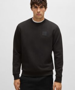 Hugo Boss Tracksuits-Sweatshirt with drop-needle stitching-hugo boss store near me