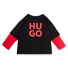 Hugo Boss-Kids’ sweatshirt with logo print-hugo boss store 3