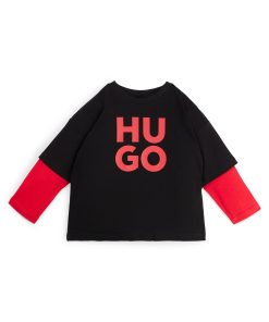 Hugo Boss-Kids’ two-in-one T-shirt with stacked logo print-boss store