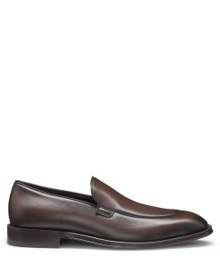 Hugo Boss Business Shoes-Leather loafers with apron toe-boss store 2