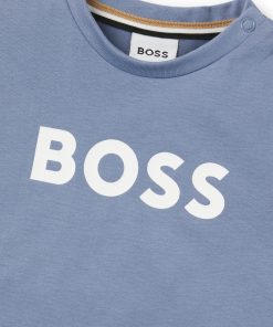 Hugo Boss-Kids’ T-shirt in cotton with logo print-hugo boss near me 2