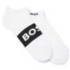 Hugo Boss Socks-Two-pack of ankle-length socks in stretch fabric-boss hugo 3