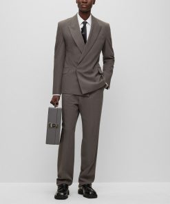 Hugo Boss Suits-Relaxed-fit three-piece suit in virgin wool-boss near me 2