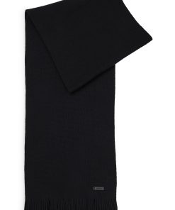 Hugo Boss Scarves-Raschel-knit scarf in merino wool-hugo boss outlet