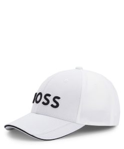 Hugo Boss-Knitted-piqué six-panel cap with embroidered logo-hugo boss store near me