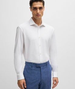 Hugo Boss-Slim-fit shirt in stretch-cotton jersey-hugoboss