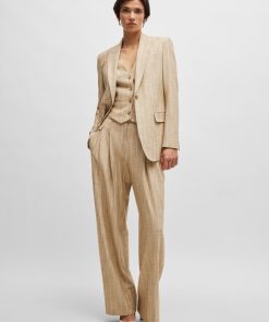 Hugo Boss Tailored Jackets-Regular-fit jacket in pinstripe material with signature lining-hugo 2