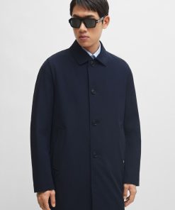 Hugo Boss Jackets and Coats-Regular-fit button-up coat in stretch material-hugo boss store