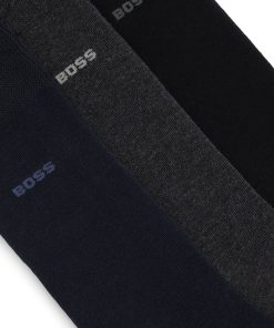 Hugo Boss Socks-Three-pack of regular-length socks in stretch fabric-hugoboss 2