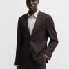 Hugo Boss Sport Coats-Extra-slim-fit suit jacket in melange wool-hugoboss 3