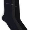 Hugo Boss Socks-Two-pack of regular-length socks in soft viscose bamboo-hugo boss store near me 4