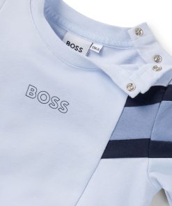 Hugo Boss-Baby tracksuit in stretch cotton with logo prints-hugo boss store 2