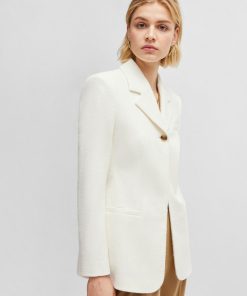 Hugo Boss Tailored Jackets-Slim-fit jacket in a cotton blend-hugo boss store near me