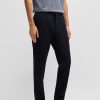 Hugo Boss Pants-Regular-fit jeans in dark-blue stonewashed denim-boss store 3