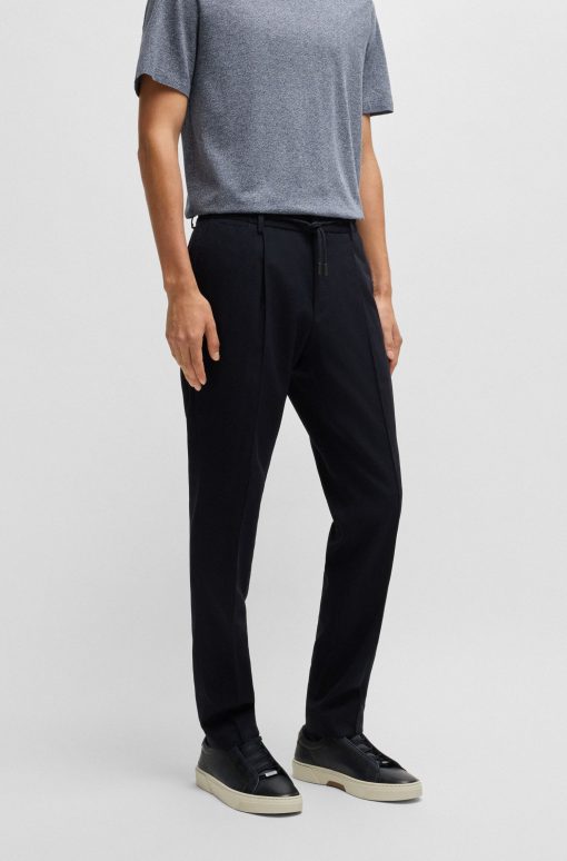 Hugo Boss-Slim-fit trousers in a structured stretch-wool blend-hugo boss near me