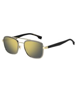 Hugo Boss Eyewear-Carbon-fiber sunglasses with gold-tone frames-boss store