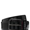 Hugo Boss Belts-Leather belt with contrast stitch detailing-hugo boss near me 3