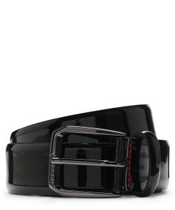 Hugo Boss Belts-Italian-made belt in patent leather-hugo boss outlet