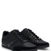 Hugo Boss Sneakers-Mixed-material trainers with faux-leather trims-hugo boss outlet 4