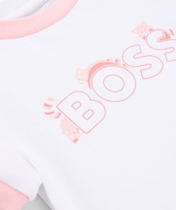 Hugo Boss-Baby T-shirt in stretch cotton with panda artwork-boss store near me 2