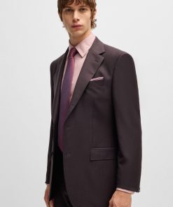 Hugo Boss Suits-Regular-fit suit in micro-patterned stretch wool-boss hugo 2