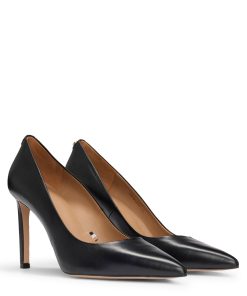 Hugo Boss Pumps-High-heeled pumps in leather with pointed toe-hugo