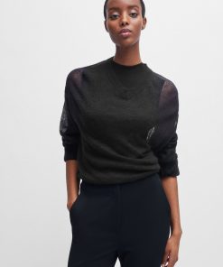 Hugo Boss Sweaters and Cardigans-V-neck sweater in a sheer knit-hugo boss sale