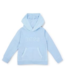 Hugo Boss-Kids’ hoodie in French terry with logo print-hugo boss near me