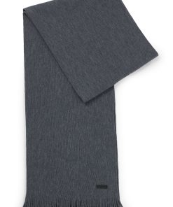 Hugo Boss Scarves-Raschel-knit scarf in merino wool-hugoboss