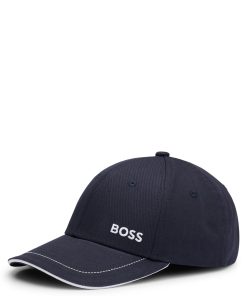 Hugo Boss-Cotton-twill cap with embroidered logo and metal buckle-hugo boss sale