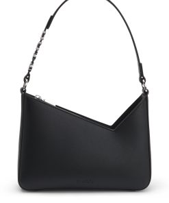 Hugo Boss Bags-Faux-leather shoulder bag with logo strap-hugo boss sale