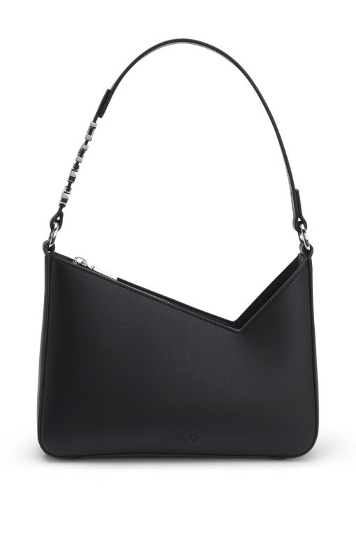 Hugo Boss Bags-Faux-leather shoulder bag with logo strap-hugo boss sale