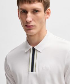 Hugo Boss Polo Shirts-Interlock-cotton polo shirt with contrast tipping-hugo boss outlet 2