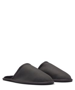 Hugo Boss-Faux-suede slippers with rubber sole-boss hugo