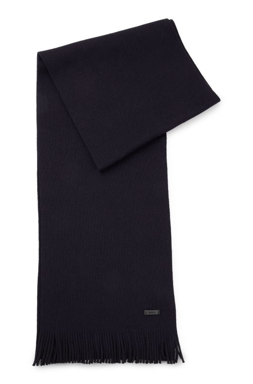 Hugo Boss Scarves-Raschel-knit scarf in merino wool-hugo boss outlet