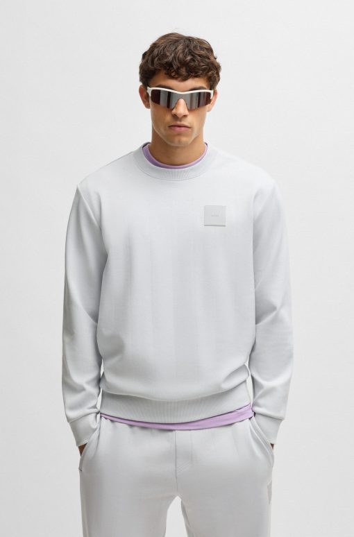 Hugo Boss Tracksuits-Sweatshirt with drop-needle stitching-hugoboss