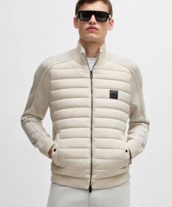 Hugo Boss-Regular-fit jacket in wool with padded front-boss outlet